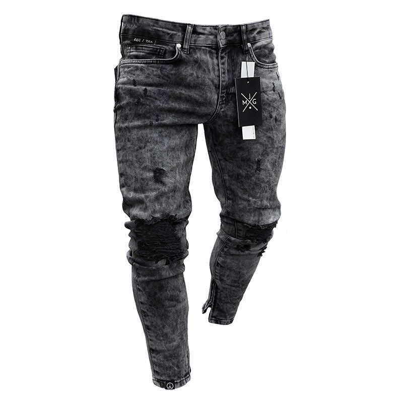 Men's Black Distressed Ripped Jeans - RippedJeans® Official Site