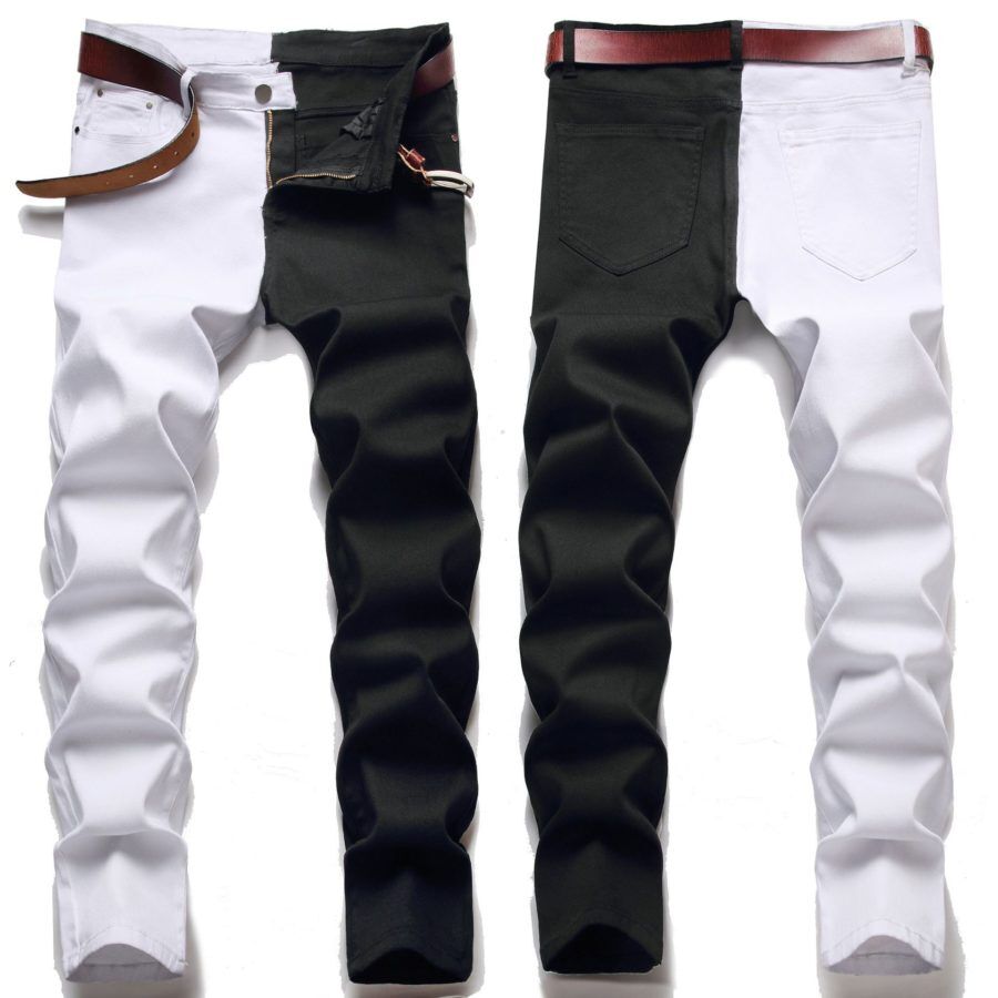 Mens Black And Red Jeans - RippedJeans® Official Site